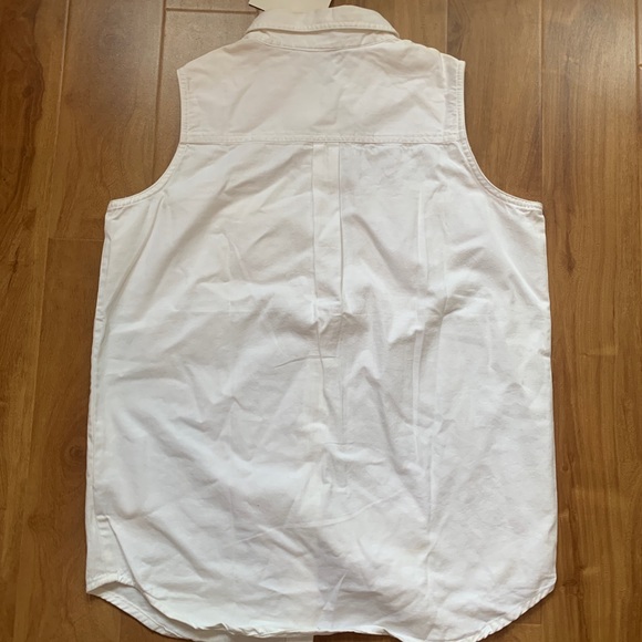 Vintage Nautical ‘Bay Club’ White Denim HighWaist Shorts & Sleeveless Blouse Set - Picture 2 of 16